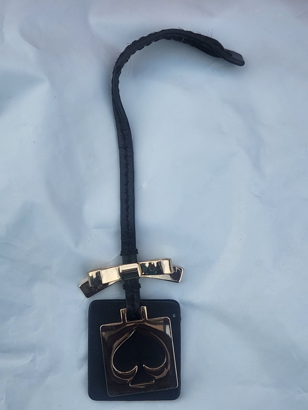 Kate Spade Pink and Black Feather Print Crossbody Bag W Kate Spade Bag Charm EUC - Picture 5 of 15